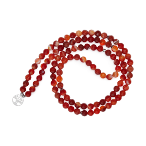 Collier Mala Cornaline - 108 perles