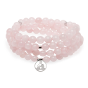 Collier Mala Quartz rose - 108 perles