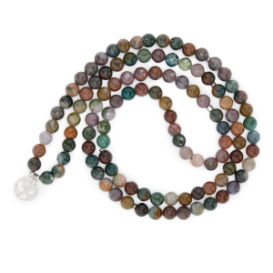 Collier Mala Agate - 108 perles