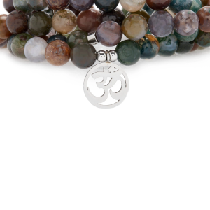 Collier Mala Agate - 108 perles