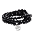 Collier Mala Onyx - 108 perles