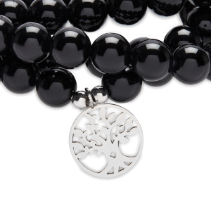 Collier Mala Onyx - 108 perles