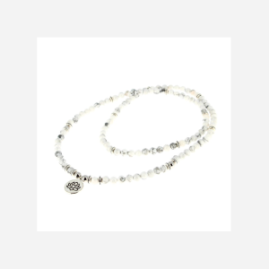 Collier Mala Howlite - 108 perles