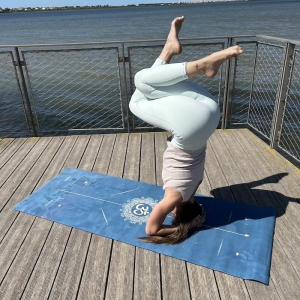 Tapis de yoga - Mandala bleu - 4 mm