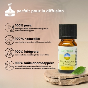 Huiles essentielles - Synergie - Energisante - 10 ml