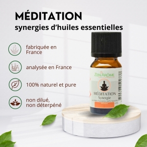 Huiles essentielles - Synergie - Méditation - 10 ml