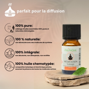 Huiles essentielles - Synergie - Méditation - 10 ml