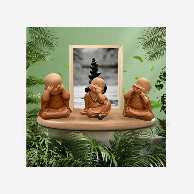 3 bébés Bouddha - 7 cm