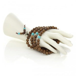 Collier Mala - Bois - 108 Perles - Turquoise