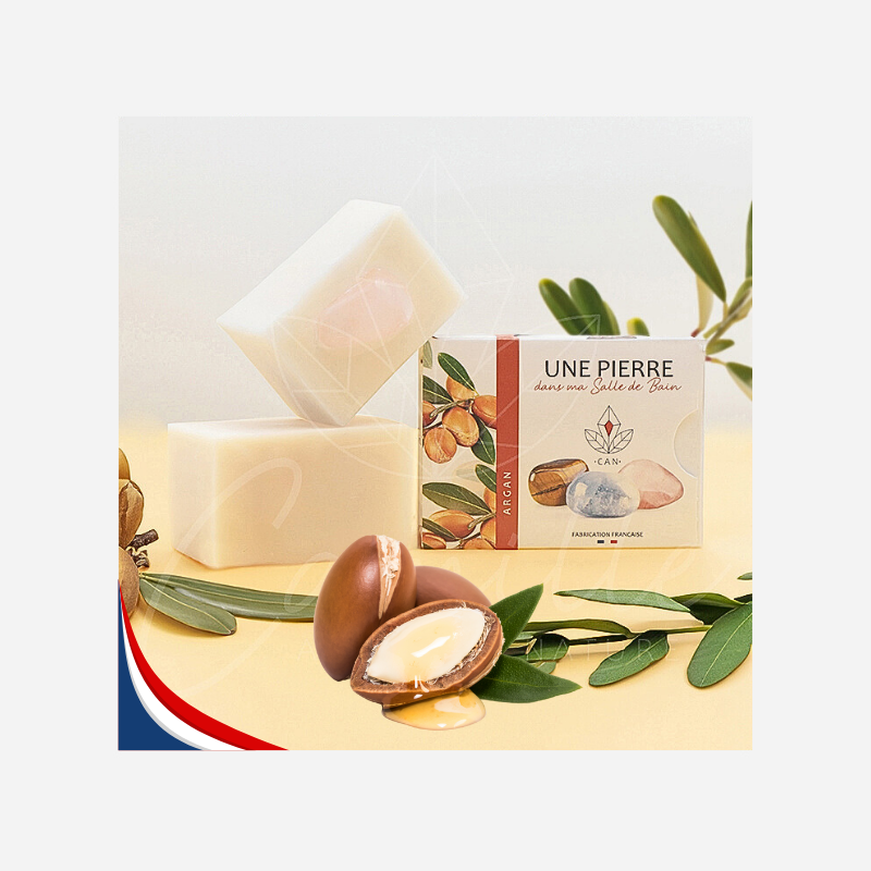 Savon à l'argan + pierre minérale