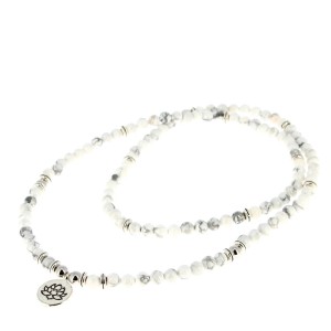 Collier Mala Howlite - 108 perles