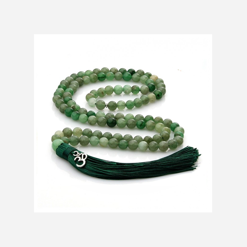 Collier Mala Aventurine - 108 perles - 8mm