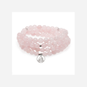 Collier Mala Quartz rose - 108 perles