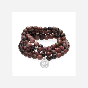 Collier Mala Rhodonite - 108 perles