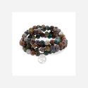 Collier Mala Agate - 108 perles