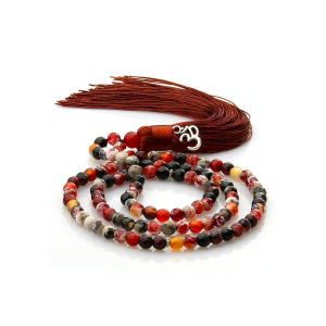 Collier Mala Agate - 108 Perles