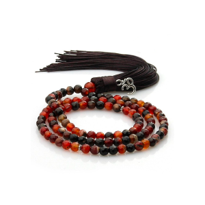 Collier Mala Agate - 108 Perles